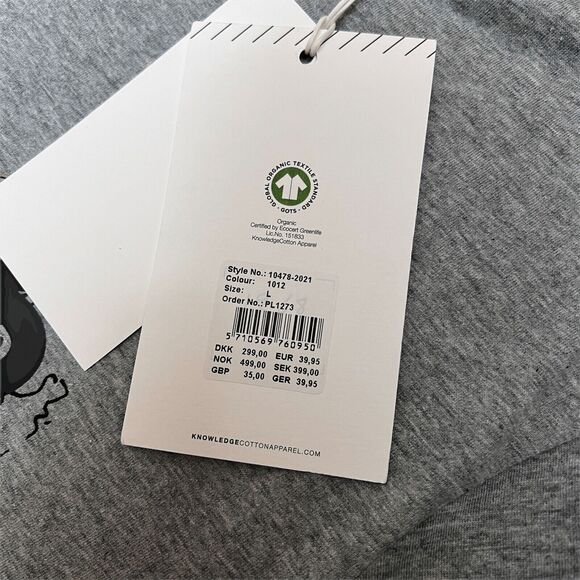 Knowledge Cotton Apparel Men's L Big Owl Print T-shirt Europe Streets Denmark - Picture 5 of 10